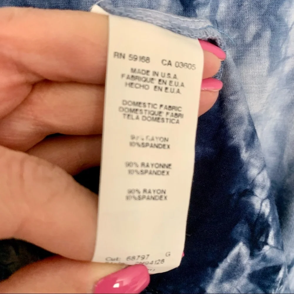 Karen Kane Blue Tie Dyed Dress - Picture 5 of 5